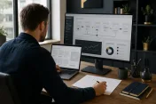 Webes megoldások megvalósítását szemléltető illusztráció.