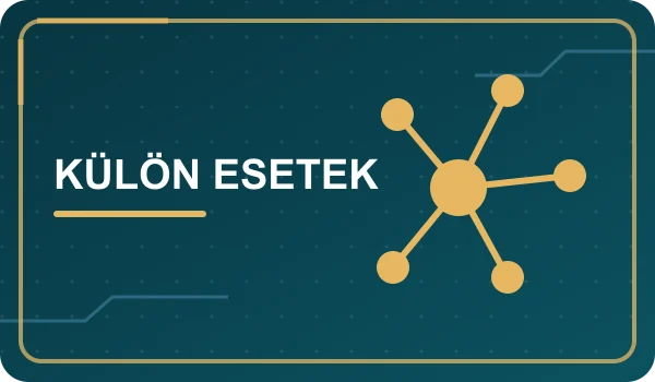 Négy külön kapcsolódási pontot jelző sematikus hálózat.