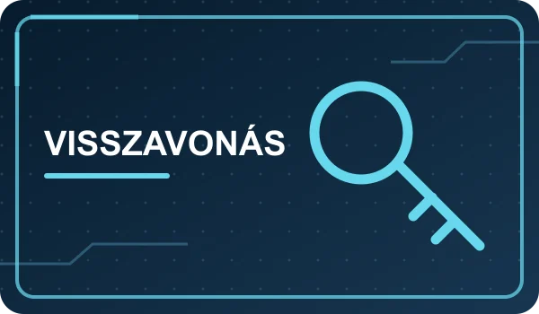 Visszavonható hozzáférést jelképező kulcsábra.